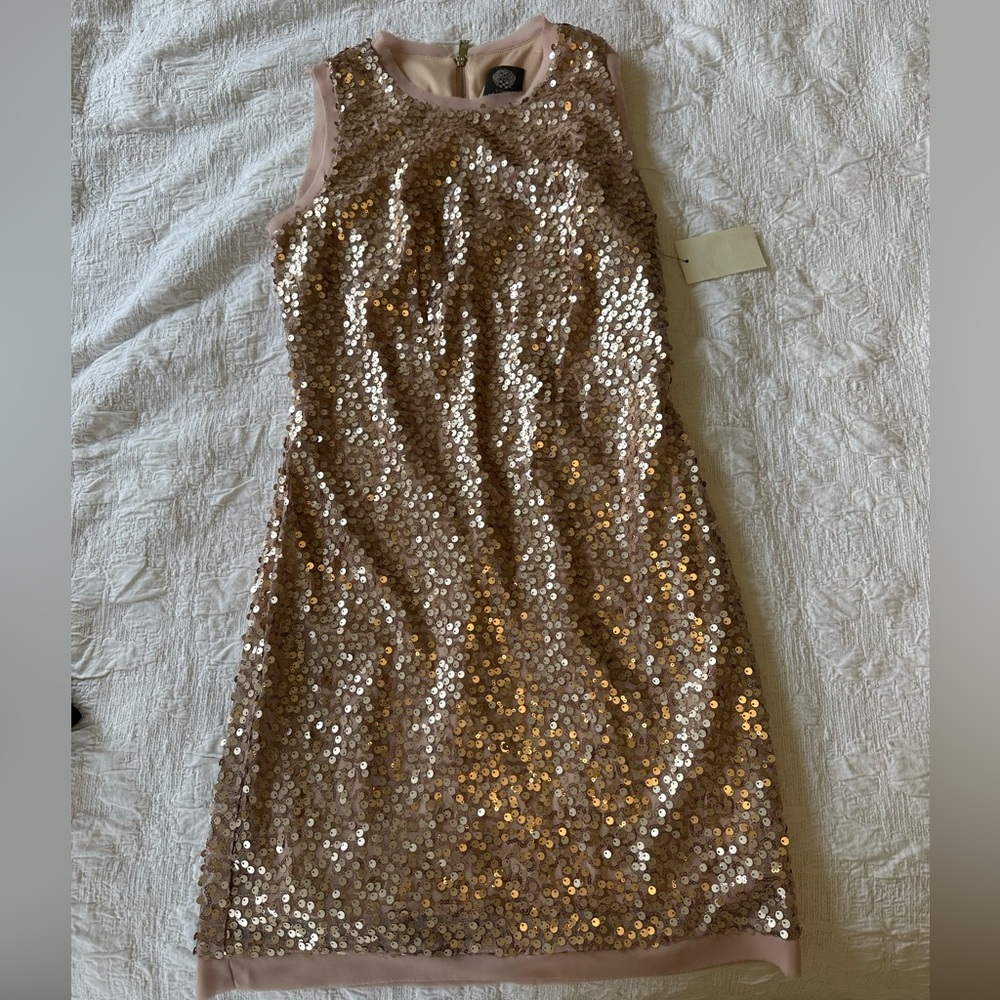 Vince Camuto Blush Sequin Dress